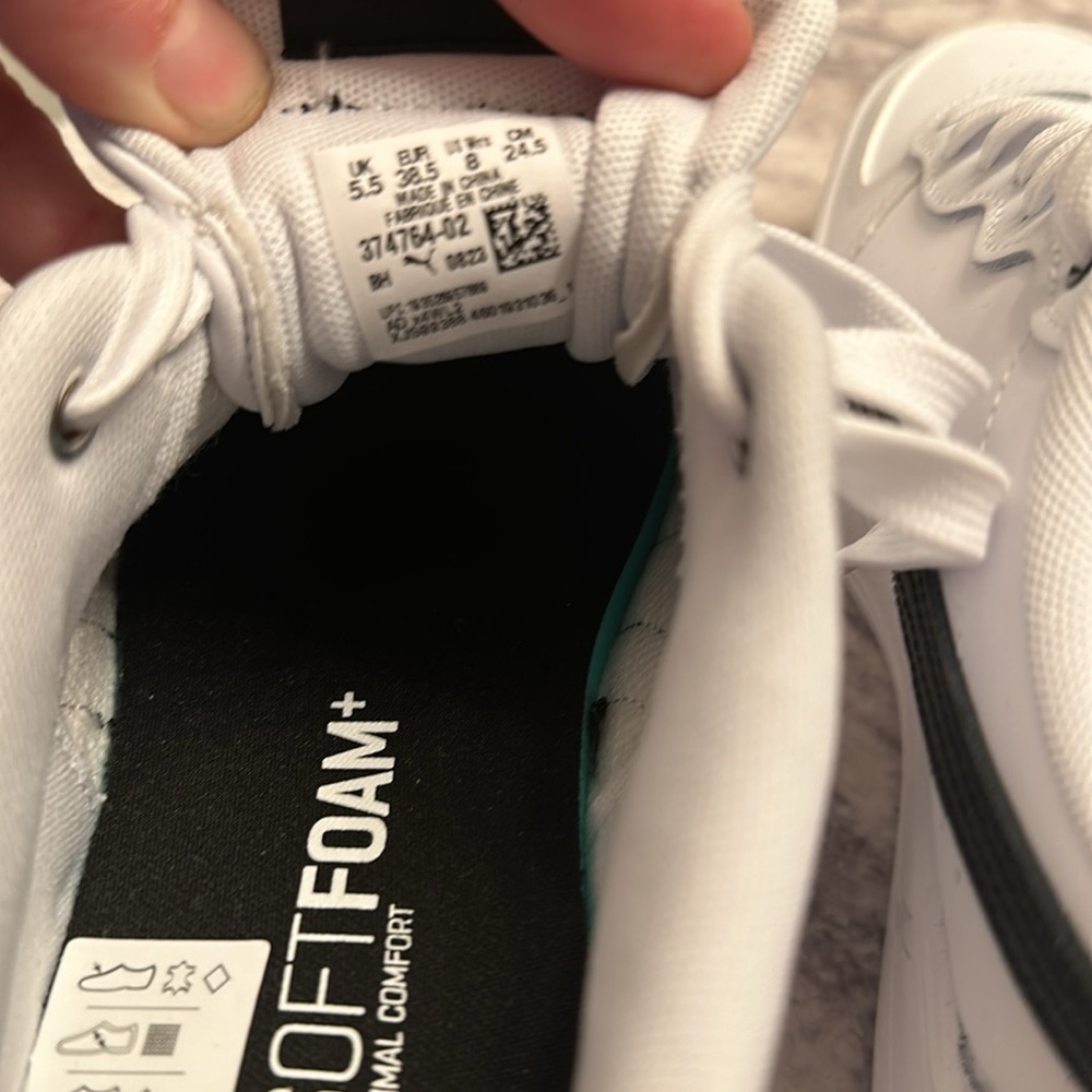 Puma White Sneakers with Black Formstrip - Picture 5 of 7
